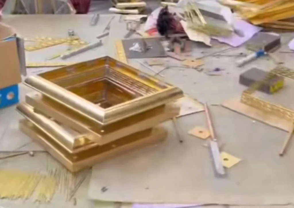 Heavy solid brass sheet stock for lantern frames
