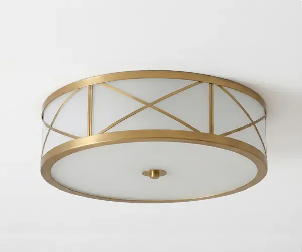 AURE-C cross-band brass flush ceiling mount