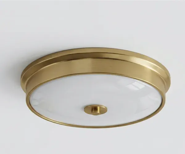 AURE-S low-profile brass flush ceiling mount